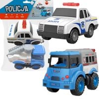 Samochodziki autka dla dziecka zabawki na prezent upominek 2szt policja