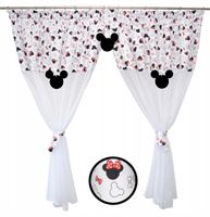 FIRANKA dziecięca Myszka Minnie zawieszki 300x160 czerwone na białym tle
