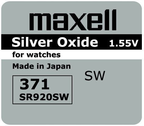 Bateria Srebrowa Maxell 371 SR920SW SR69 10szt. na Arena.pl