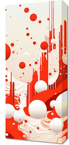 Obraz 30x70cm Krwiście Czerwone Wibracje zdjęcie 1
