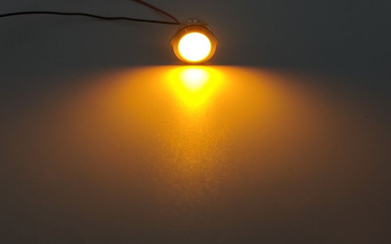 Lampka kontrolna deski rozdzielczej LED kolory 22mm Pomarańczowy zdjęcie 6