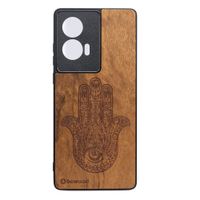 Drewniane Etui Bewood do Motorola Edge 50 Fusion HAMSA IMBUIA