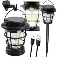 Lampa solarna kempingowa latarnia ogrodowa LED USB czujnik ruchu zmierzchu Verk Group