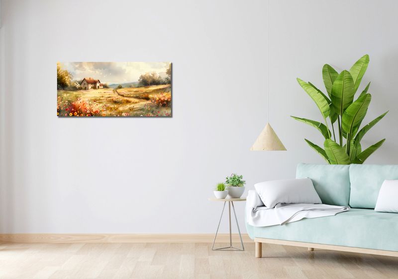 Obraz 90x40cm Sielski Domek zdjęcie 2