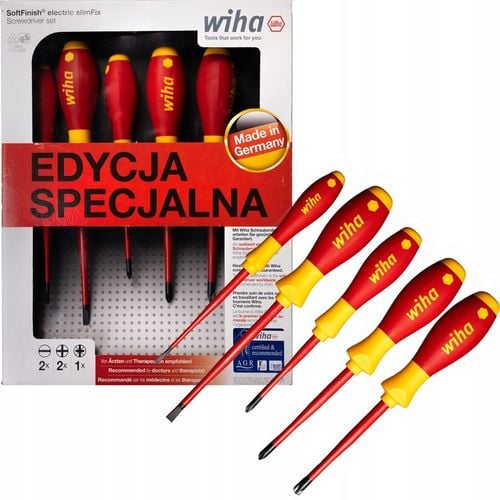 WIHA Zestaw wkrętaków izolowanych dla elektryka SlimFix VDE na Arena.pl