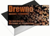 Wizytówki firmowe 200 szt WIELE RÓŻNYCH WZORÓW do wyboru DREWNO KOMINKOWE