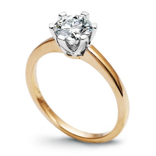 exclusive | klasyczny zaręczynowy w 18k złocie z 1ct brylantem na Arena.pl