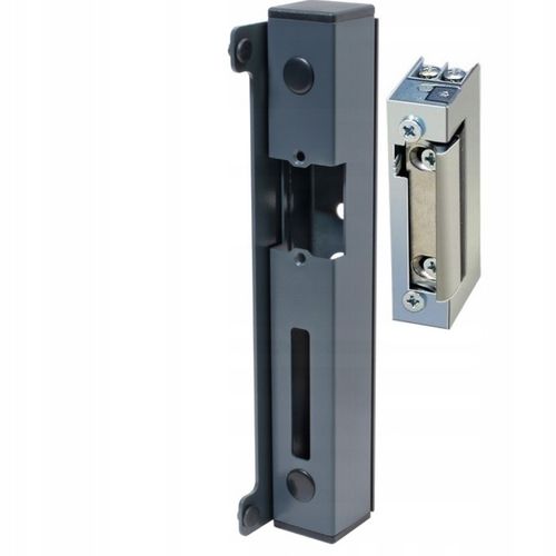 Kaseta elektrozaczepu ANTRACYT 7016 L280 z elektrozaczepem do furtki drzwi na Arena.pl