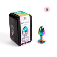 rainbow metal butt plug