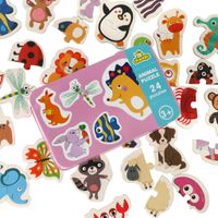 Puzzle w Puszce Układanka Obrazkowa Dla Dzieci Zwierzątka Proste Zestaw 24