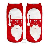 Skarpetki-stopki bawełniane fullprint MIKOŁAJ ŚWIĘTA