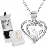 SREBRNY ŁAŃCUSZEK NASZYJNIK DLA DZIEWCZYNKI MEDALIK NA KOMUNIĘ GRAWER