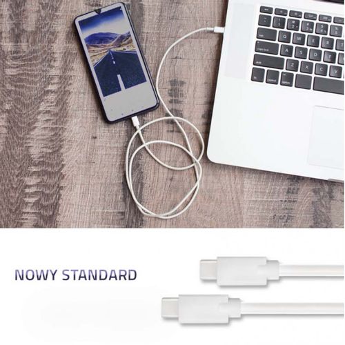 Qoltec Kabel USB 2.0 typ C męski | USB 2.0 typ C męski | 1.4m | Biały na Arena.pl