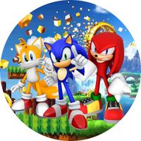 Opłatek na tort Sonic Szybki Błyskawica Postać Bajkowa Urodziny