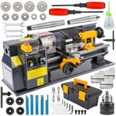 MINI TOKARKA STOŁOWA DO METALU DREWNA OBRABIARKA 0-2500 obr./min +AKCESORIA