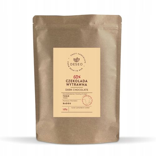 CZEKOLADA GORZKA 60% 500g DESEO DROPSY CZEKOLADOWE 60% TOGO na Arena.pl
