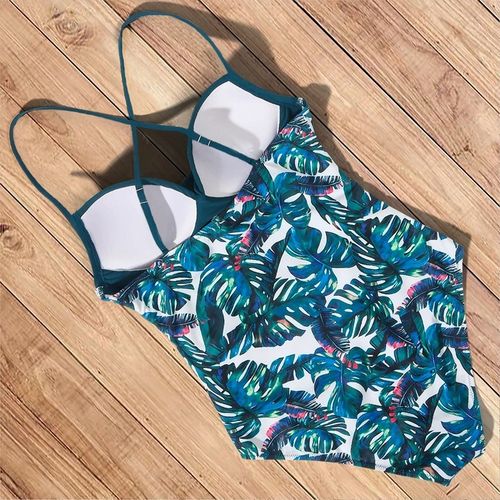 Jednoczęściowy strój kąpielowy niebieski XL (S155) na Arena.pl