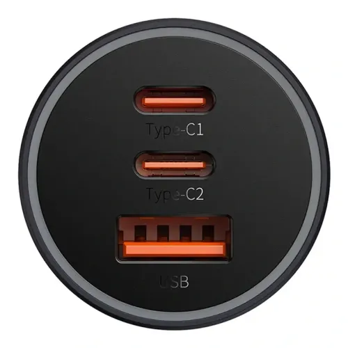 Ładowarka samochodowa Baseus 65W 3x USB-C/A szara na Arena.pl