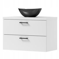 Szafka łazienkowa wisząca LUNA 80 biała z umywalką Eliza C (W2)