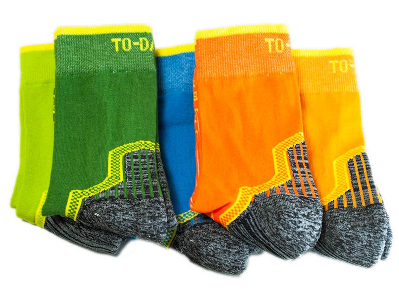 Skarpety sportowe TREKKINGOWE półfrotte fluo 38-40 zdjęcie 3