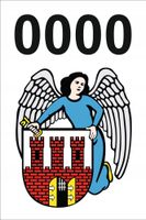 NAKLEJKA MAGNETYCZNA magnes oznaczenie TAXI TORUŃ numer