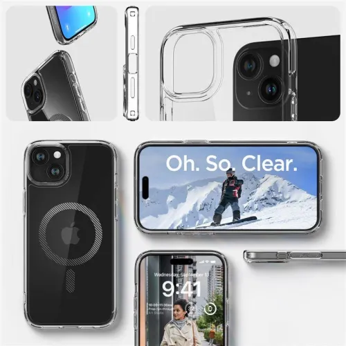 Etui Spigen Ultra Hybrid MagSafe na iPhone 15 Plus - karbon na Arena.pl