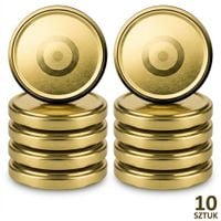 Zakrętki metalowe do słoików fi 82/6 złote komplet 10 szt. 6 zaczepów