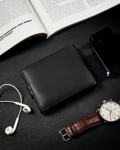 Portfel Męski Skórzany Elegancki Ekoskóra Pojemny na Arena.pl