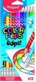 KREDKI 12 COLORPEPS OOPS Z GUMKĄ MAPED
