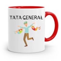 Kubek Czerwony Dla Taty Ojca Tata Generał Prezent Z Nadrukiem Ze Zdjęciem