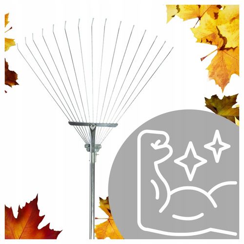 Grabie do liści wachlarzowe druciane regulowane metalowy rączka na Arena.pl