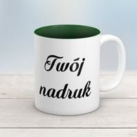 Kubek CLASSIC z zielonym wnętrzem z Twoim nadrukiem