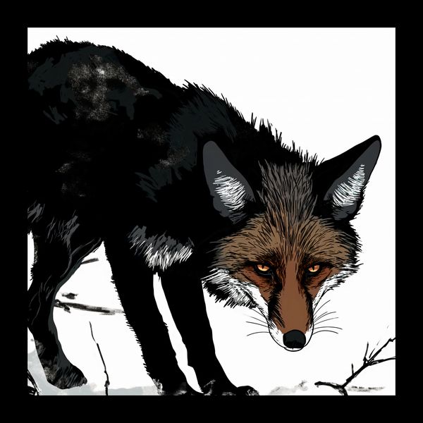 Plakat 20x20cm Nieufny Lis zdjęcie 2