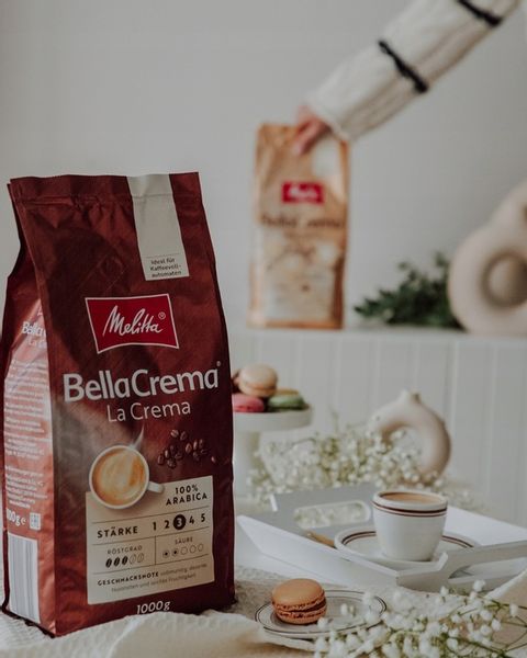 Kawa ziarnista MELITTA BELLACREMA INTENSO 1,1 kg | intensywna Arabica 80% zdjęcie 6
