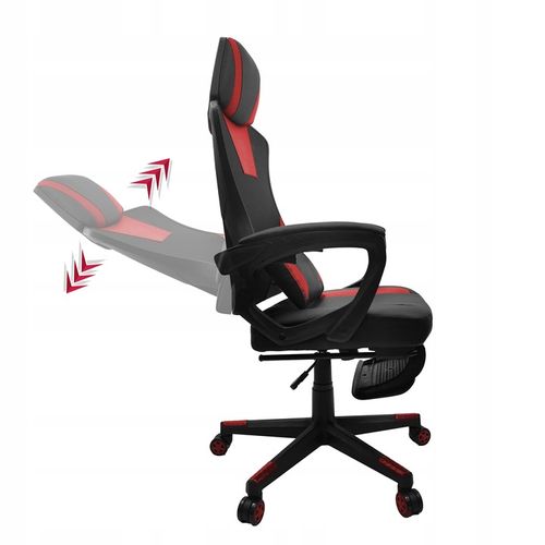 FOTEL GAMINGOWY DLA GRACZA BIUROWY KOMPUTEROWY OBROTOWY PODNÓŻEK KG100 B&R na Arena.pl