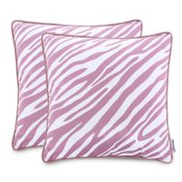 Poszewka dekoracyjna FUN nadruk zebra 45x45 różówa+biała x2 AmeliaHome