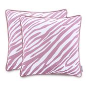 Poszewka dekoracyjna FUN nadruk zebra 45x45 różówa+biała x2 AmeliaHome