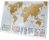 Zestaw na prezent GOLD: Mapa Zdrapka w drewnianej ramie