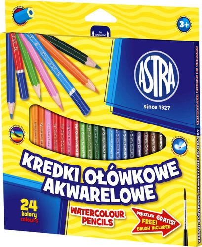 Astra Kredki ołówkowe akwarelowe 24 Kolory na Arena.pl