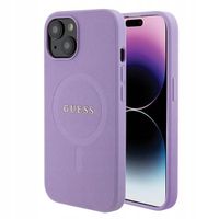Etui Guess do iPhone 15 Plus / 14 Plus hardcase Saffiano MagSafe fioletowy