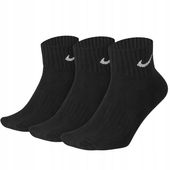 Nike Skarpetki czarne rozmiar 38-42 do kostki stopki DRI-FIT 3 Pary