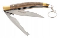 NÓŻ MYŚLIWSKI Scyzoryk Składany Wędkarski Skrobak Do Ryb PODWÓJNY N242