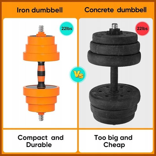 HANTLE REGULOWANE 2 X 10 KG ZESTAW STAL ANTYPOŚLIZGOWE SOLIDNE GUMA 20 KG na Arena.pl