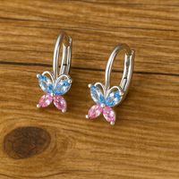 Kolczyki srebrne dla dziewczynki dzieci angielskie srebro motylki wiszące