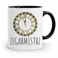 Kubek Czarny Dla Zegarmistrza Zegarmistrz Prezent Z Nadrukiem Ze Zdjęciem