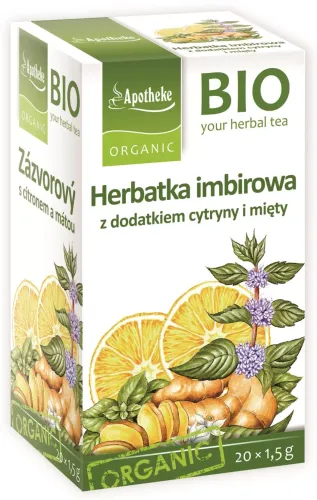 Herbatka Imbirowa (cytryna I MiĘta) BIO (20 x 1,5 g) 30 g - Apotheke na Arena.pl
