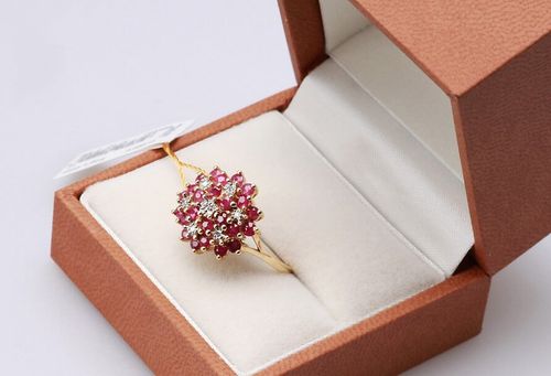 Złoty pierścionek PZD1600R - Diament na Arena.pl