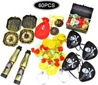 Przebranie Pirata Zestaw Akcesoriów Skarb Halloween Karnawał 60 Elementów