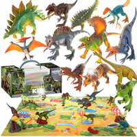 WOOPIE Duży Zestaw Figurki Dinozaury XXL Mata Prehistoryczny Świat Prezent