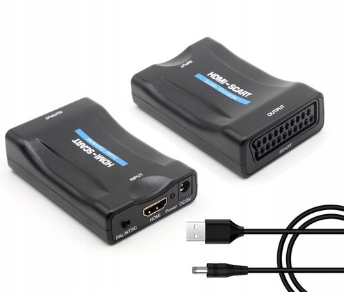 Konwerter Adapter HDMI 1080P 50Hz/60Hz na SCART Sygnał Cyfrowy Na Analogowy na Arena.pl